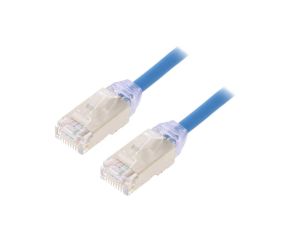 STP28X3MBU Patch cord F/UTP,TX6A-28™ 6a drut Cu LSZH niebieski 3m 28AWG