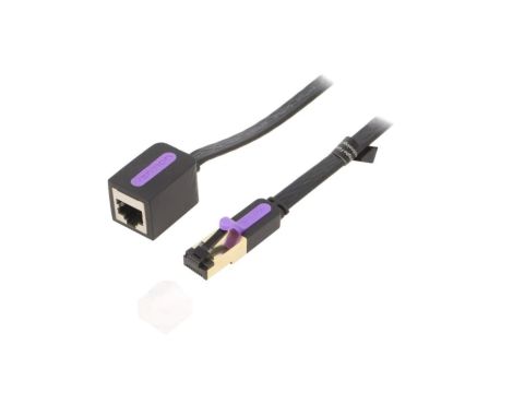 ICBBJ Przedłużacz RJ45 F/UTP 7 linka Cu PVC czarny 5m 30AWG