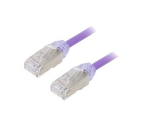 Patch cord F/UTP,TX6A-28™ 6a drut Cu LSZH fioletowy 2m 28AWG STP28X2MVL