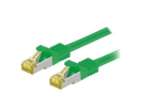 Patch cord S/FTP 6a linka Cu LSZH zielony 3m 26AWG 91613