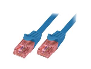 Patch cord U/UTP 6 linka Cu LSZH niebieski 5m 26AWG CQ2076U