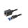 CQX073S Przedłużacz RJ45 S/FTP 6a Cu LSZH czarny 5m 26AWG