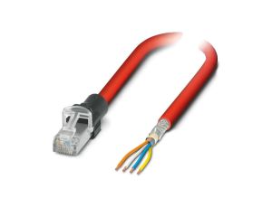 Patch cord S/FTP 5 linka Cu,cynowana PVC czerwony 3m 22AWG 1112858