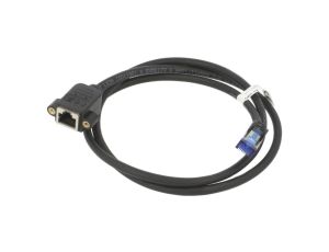Przedłużacz RJ45 S/FTP 6a linka Cu LSZH czarny 1m 27AWG 65642