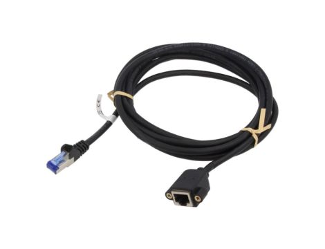GOOBAY-65644 Przedłużacz RJ45 S/FTP 6a linka Cu LSZH czarny 3m 27AWG