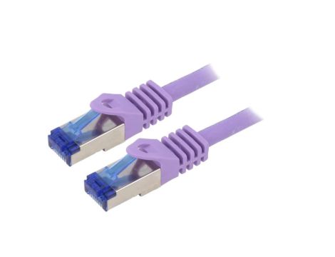C6A079S Patch cord S/FTP 6a linka Cu LSZH fioletowy 5m 26AWG