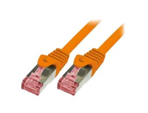 Patch cord S/FTP 6 linka Cu LSZH pomarańczowy 10m 27AWG CQ2098S