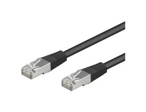 Patch cord SF/UTP 5e linka CCA PVC czarny 30m 26AWG 68672