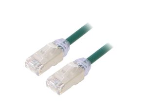 Patch cord F/UTP,TX6A-28™ 6a drut Cu LSZH zielony 0,5m 28AWG STP28X0.5MGR