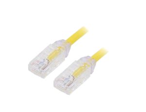 UTP28X2MYL Patch cord TX6A-28™,U/UTP 6a drut Cu LSZH żółty 2m 28AWG