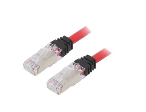 STP6X5MRD Patch cord S/FTP,TX6A™ 10Gig 6a linka Cu LSZH czerwony 5m