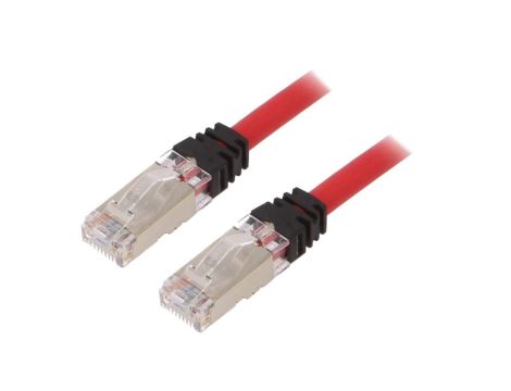 STP6X3MRD Patch cord S/FTP,TX6A™ 10Gig 6a linka Cu LSZH czerwony 3m