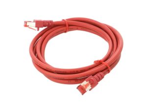 Patch cord S/FTP 6 linka Cu LSZH czerwony 2m 27AWG 802993