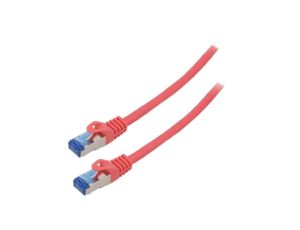 Patch cord S/FTP 6a linka CCA LSZH czerwony 15m 26AWG Żyły: 8 PCF6A-10CC-1500-R