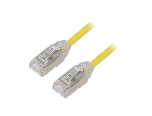 Patch cord F/UTP,TX6A-28™ 6a drut Cu LSZH żółty 2m 28AWG STP28X2MYL