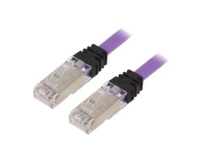 Patch cord S/FTP,TX6A™ 10Gig 6a linka Cu LSZH fioletowy 1m STP6X1MVL