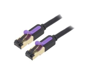 Patch cord S/FTP 7 linka OFC PVC czarny 10m 28AWG ICDBL