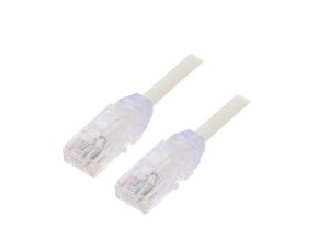 UTP28X0.5M Patch cord TX6A-28™,U/UTP 6a drut Cu LSZH biały 0,5m 28AWG