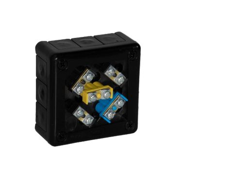 Puszka natynkowa z zaciskami 12 wlotów VIPLAST VP-41 CZARNA IP55 98x98x42mm 041-55