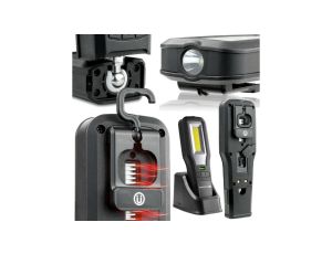 Latarka warsztatowa inspekcyjna COB LED everActive WL-600R 10W 550 lumenów IP54 z magnesem powerbank