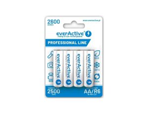 Akumulatorki AA / R6 Ni-MH everActive 2600mAh Professional Line (box 4 szt.)