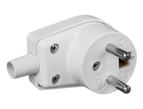 Wtyczka kątowa 220-01 16A 250V IP20 BIAŁA VIPLAST 220-01