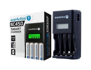 Ładowarka procesorowa do akumulatorków AA/AAA everActive NC-450 LCD