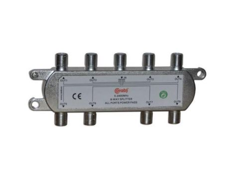 Rozgałęźnik- splitter 5-2400 Mhz CORAB 8-drożny z przejściem napięcia