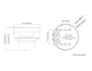 Kamera kopułkowa IP 8Mpx 2.8...12mm DS-2CD2783G2-IZS(2.8-12mm)