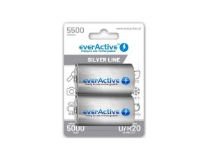 Akumulatorki D / R20 Ni-MH everActive 5500mAh Silver Line (box 2 szt.)