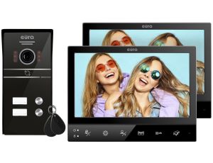 WIDEODOMOFN EURA VDP-80C5 2-rodzinny, czarny