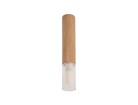 Spot tuba – lampa sufitowa MADERA kolor drewniany drewno/tkanina, G9 IP20 3210203 Zuma Line