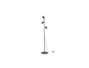 Lampa podłogowa czarna z 3 reflektorkami i osobnymi włącznikami TOP 16064 TK Lighting