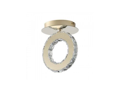 Lampa sufitowa z efektownymi kryształami GIRONA kolor Złoty, LED 10W 3000K - MX3713-1-3GT Zuma Line