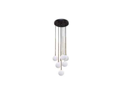 Lampa wisząca ALI kolor czarny/złoty metal/szkło, 7xG9 IP20 5642 Zuma Line