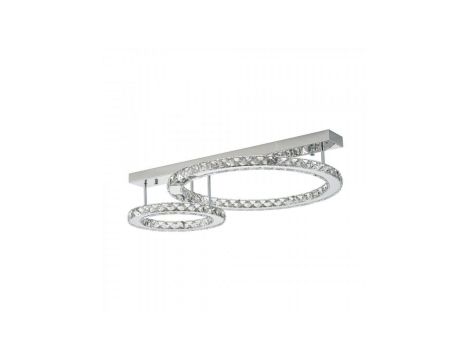 Lampa sufitowa z dwoma kryształowymi okręgami z serii GIRONA, LED 36W 3000K - MX3713-2-3CT Zuma Line