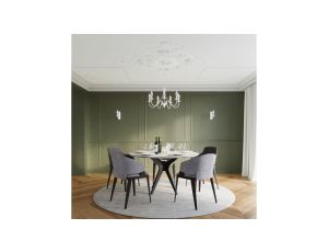 Lampa wisząca OMI czarna, 6-punktowa, szklane klosze - 1194 Zuma Line