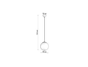 Lampa sufitowa OMI Złota rozeta, szklane klosze, źródło 3*G9 - 1191 Zuma Line