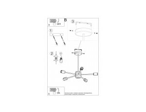 Lampa stojąca NIRA kolor czarny, stylowy szklany klosz glamour, 3*E14 - ML3523-3-EBCN Zuma Line