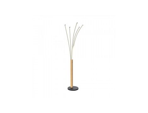 Lampa podłogowa VELDEN kolor jasne drewno/czarny mat metal/drewno, aluminium, LED 2350 Lm 3000K IP20 ML4767-3BMD Zuma Line