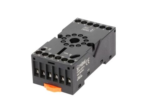 GZP11-BK Podstawka PIN: 11 10A 250VAC na panel,na szynę DIN -40...70C
