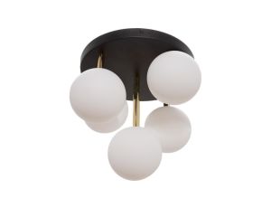 Lampa sufitowa szklane klosze kule ALI kolor czarny/złoty metal/szkło, 5xG9 IP20 5645 Zuma Line
