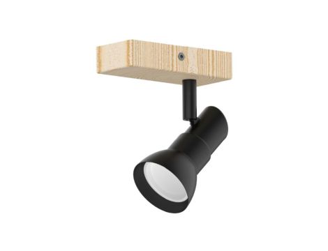 Kinkiet lampa ścienna TRIEST kolor czarny mat/drewno metal, GU10 IP20 JP01A-SP01-BWD.344 Zuma Line
