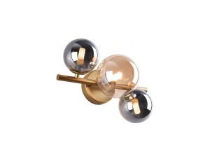 Kinkiet lampa ścienna VILLA kolor złoty/szary, bursztyn metal/szkło, 3xG9 IP20 MB5918-3-EGN Zuma Line