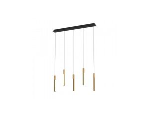 Lampa wisząca ELIOT kolor jasne drewno/ czarny mat metal/drewno, aluminium, tworzywo sztuczne, LED 2900 Lm 3000K IP20 MD4768-5-3