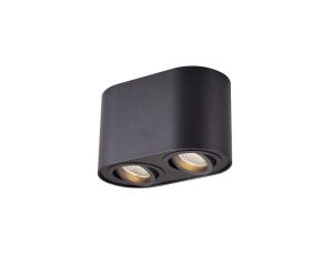 Spot tuba podwójna RONDOC kolor czarny metal, 2xGU10 IP20 ACGU10-191-N Zuma Line