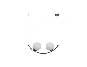 Lampa wisząca WAVE kolor czarny/białe szkło metal/szkło, 2xE14 IP20 5012 Zuma Line