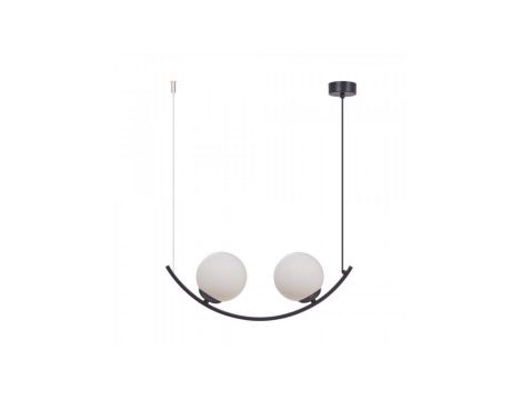 Lampa wisząca WAVE kolor czarny/białe szkło metal/szkło, 2xE14 IP20 5012 Zuma Line