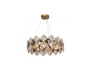 Lampa wisząca TIARA kolor złoty/przezroczysty dymiony metal/szkło, 6xE14 IP20 9864-500 Zuma Line