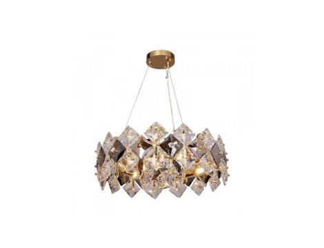 Lampa wisząca TIARA kolor złoty/przezroczysty dymiony metal/szkło, 6xE14 IP20 9864-500 Zuma Line